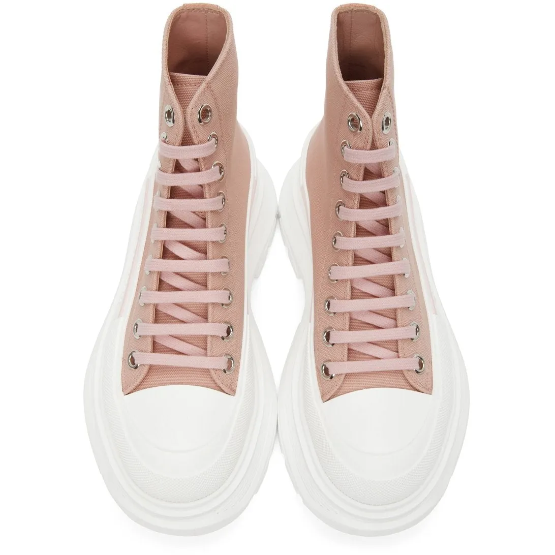 Alexander McQueen Pink Tread Slick High Sneakers