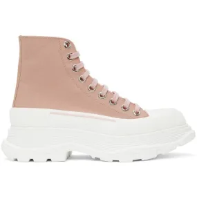 Alexander McQueen Pink Tread Slick High Sneakers