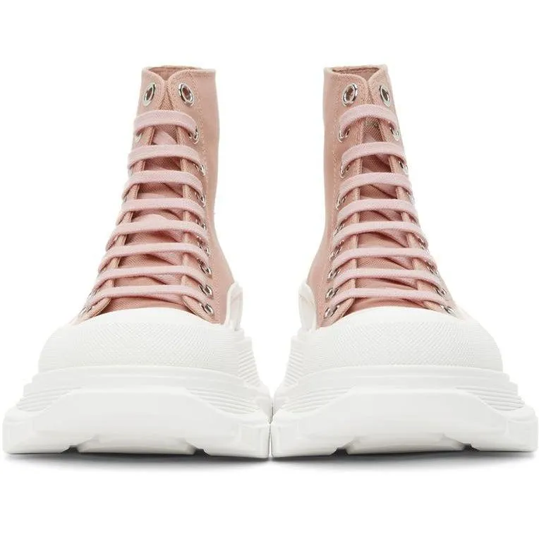 Alexander McQueen Pink Tread Slick High Sneakers