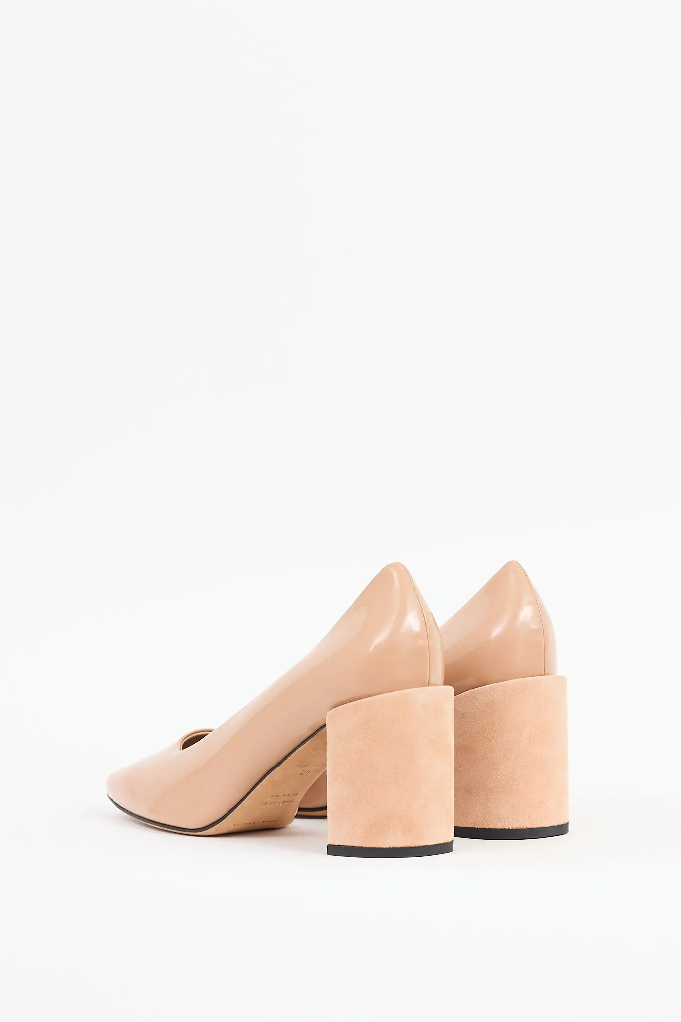 Beige Patent Leather Nina Heel