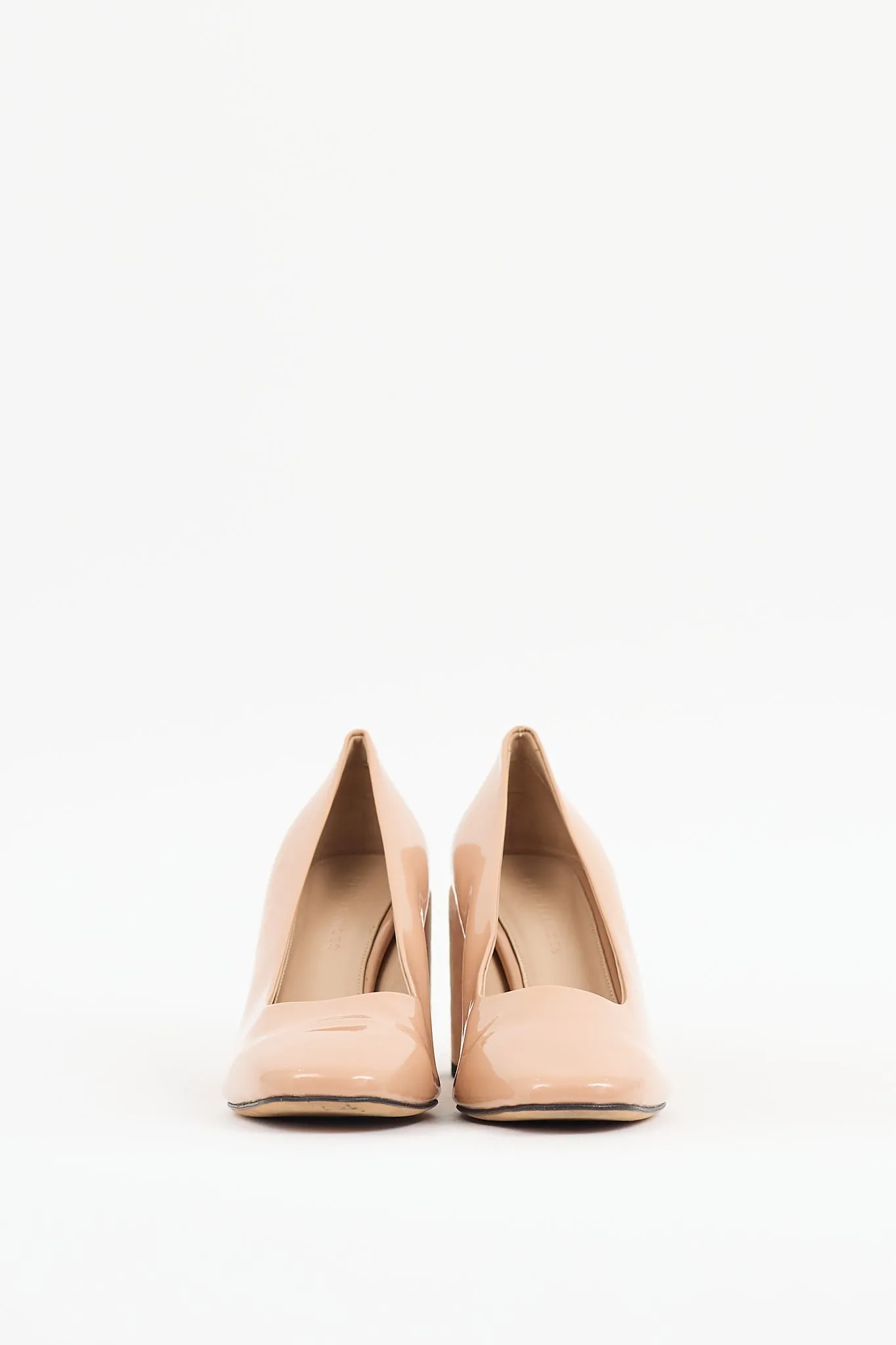 Beige Patent Leather Nina Heel