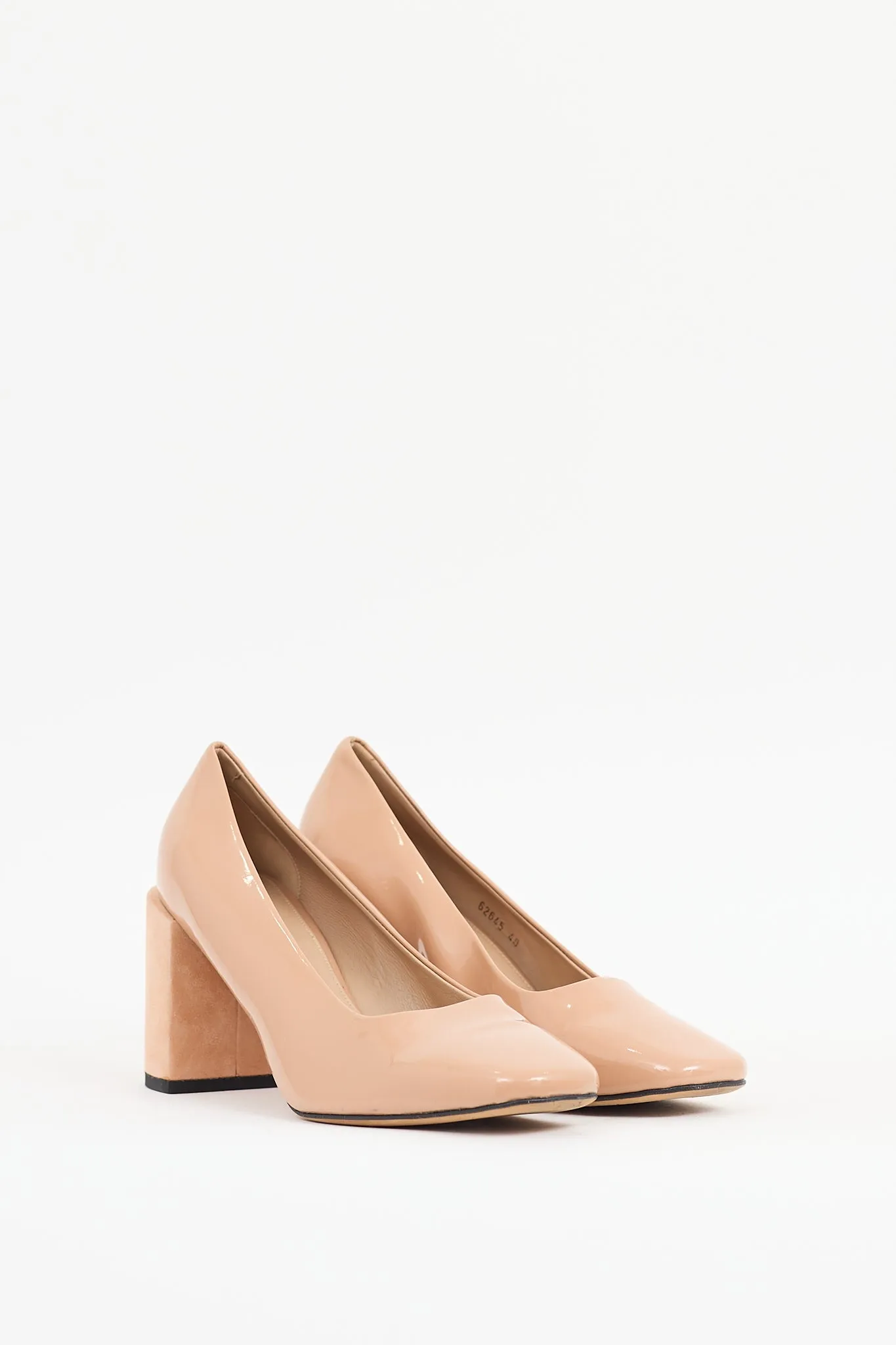 Beige Patent Leather Nina Heel