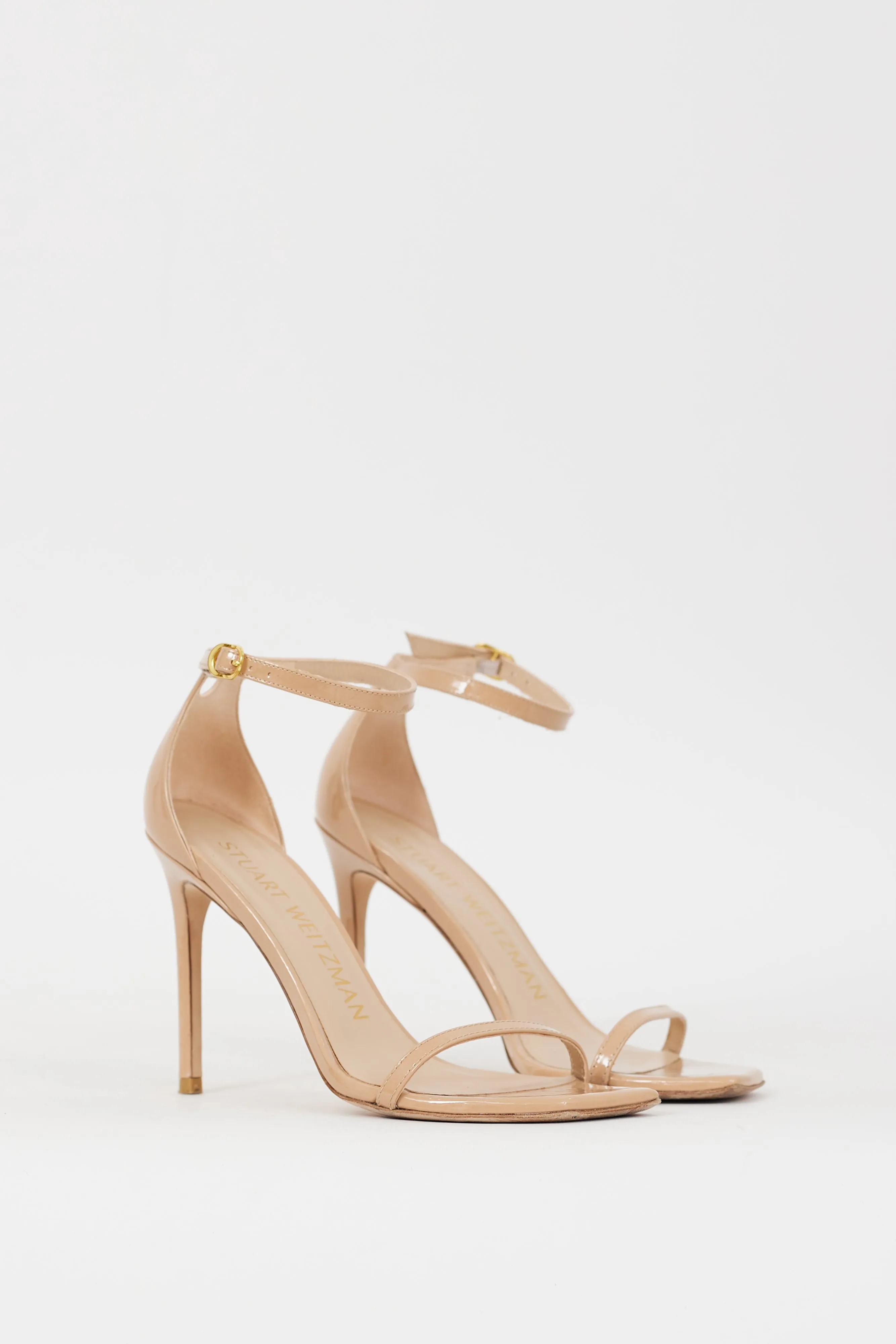 Beige Patent Leather Nudistsong Heel
