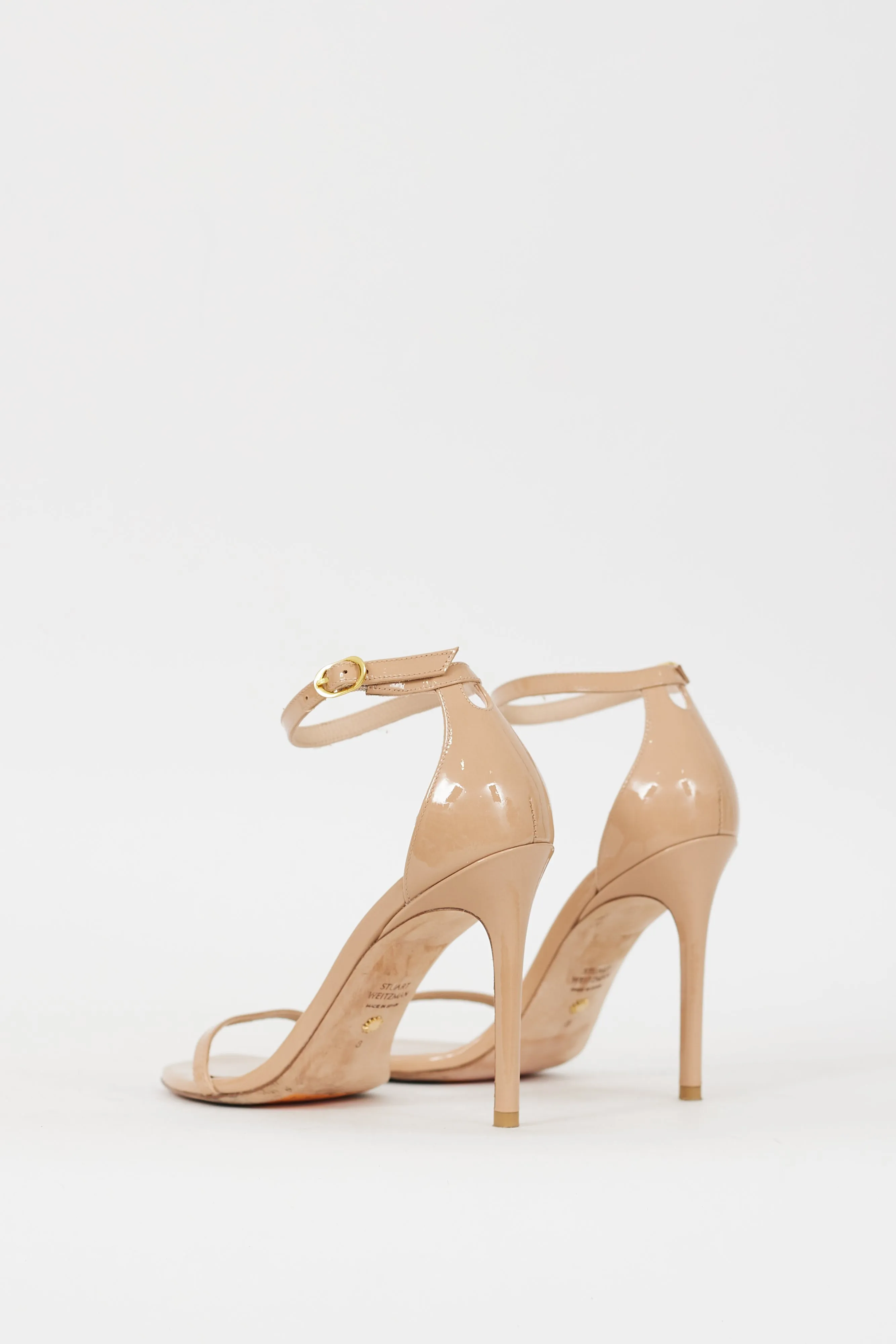 Beige Patent Leather Nudistsong Heel
