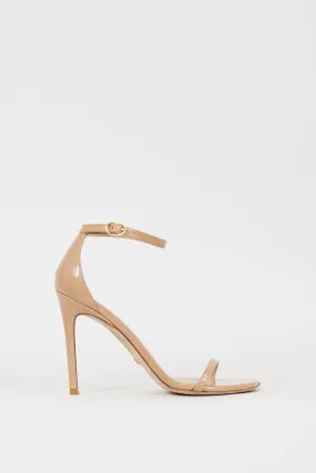 Beige Patent Leather Nudistsong Heel