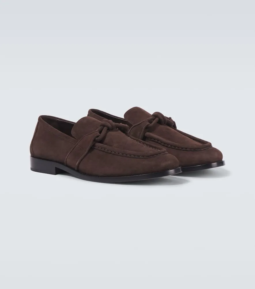Bottega Veneta Astaire Knot suede loafers