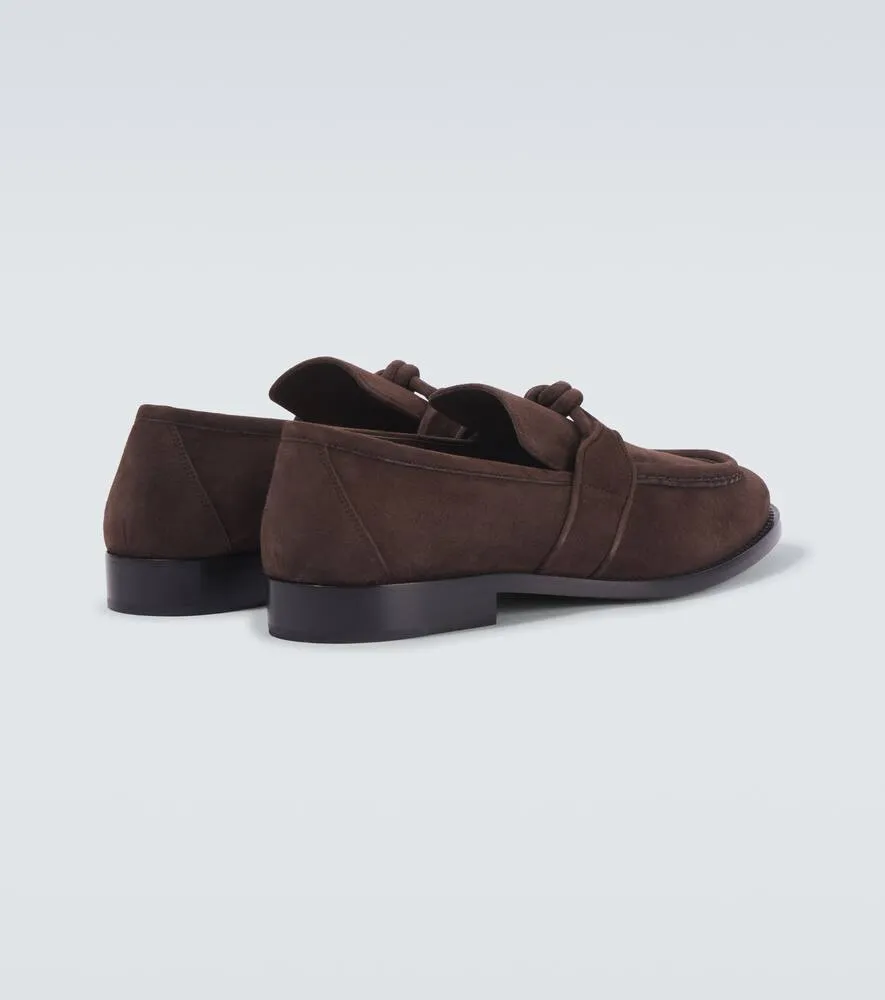 Bottega Veneta Astaire Knot suede loafers