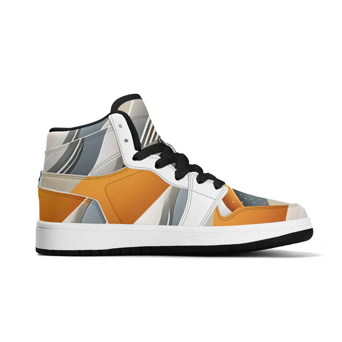 Children High-Top Synthetic Leather Sneakers