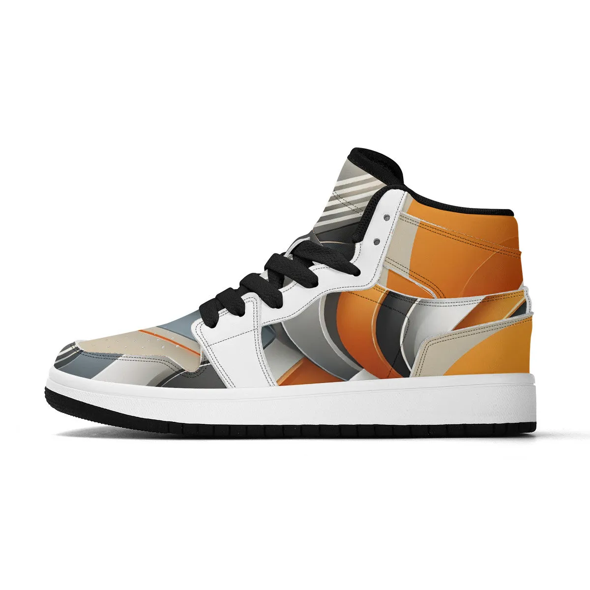 Children High-Top Synthetic Leather Sneakers