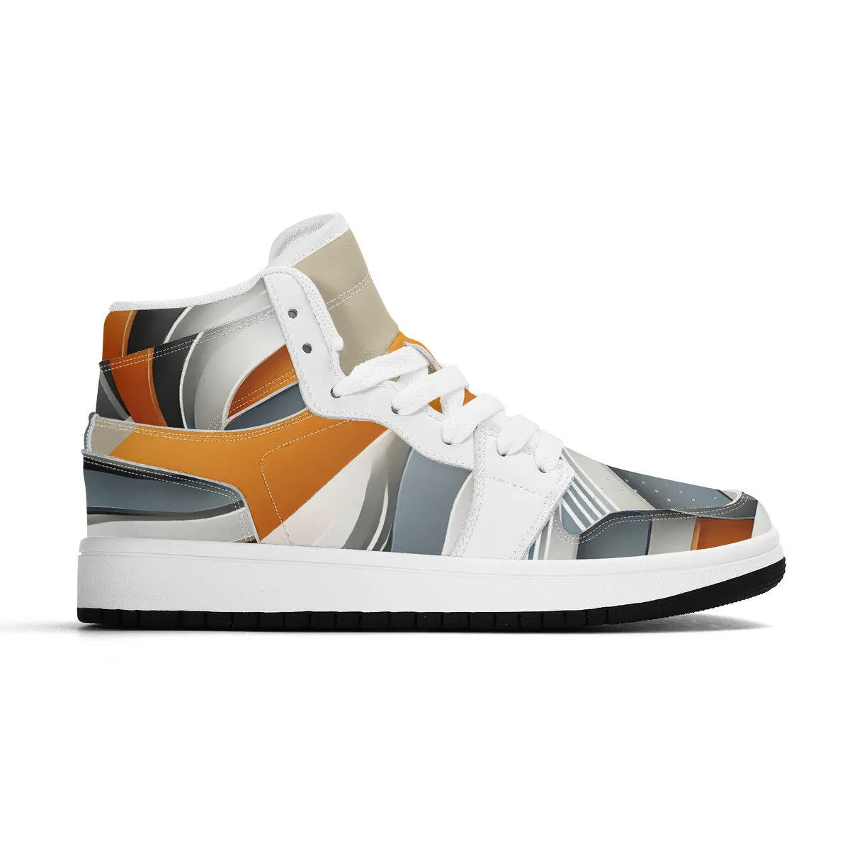 Children High-Top Synthetic Leather Sneakers