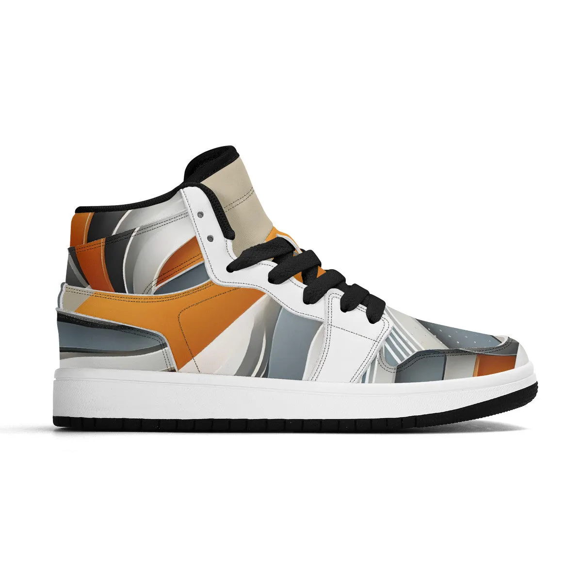 Children High-Top Synthetic Leather Sneakers