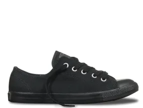 Converse Dainty Black Mono Canvas Silver Eyelets 532354C