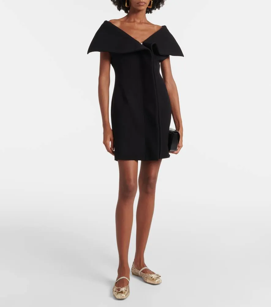 Ferragamo Zina leather-trimmed glitter ballet flats