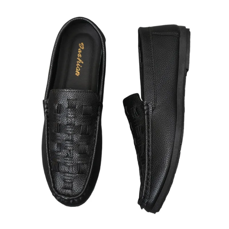 Flat bottom thick sole loafers comfortable round head soft sole low top color lazy shoes Doudou shoes shoes single shoes one pedal
