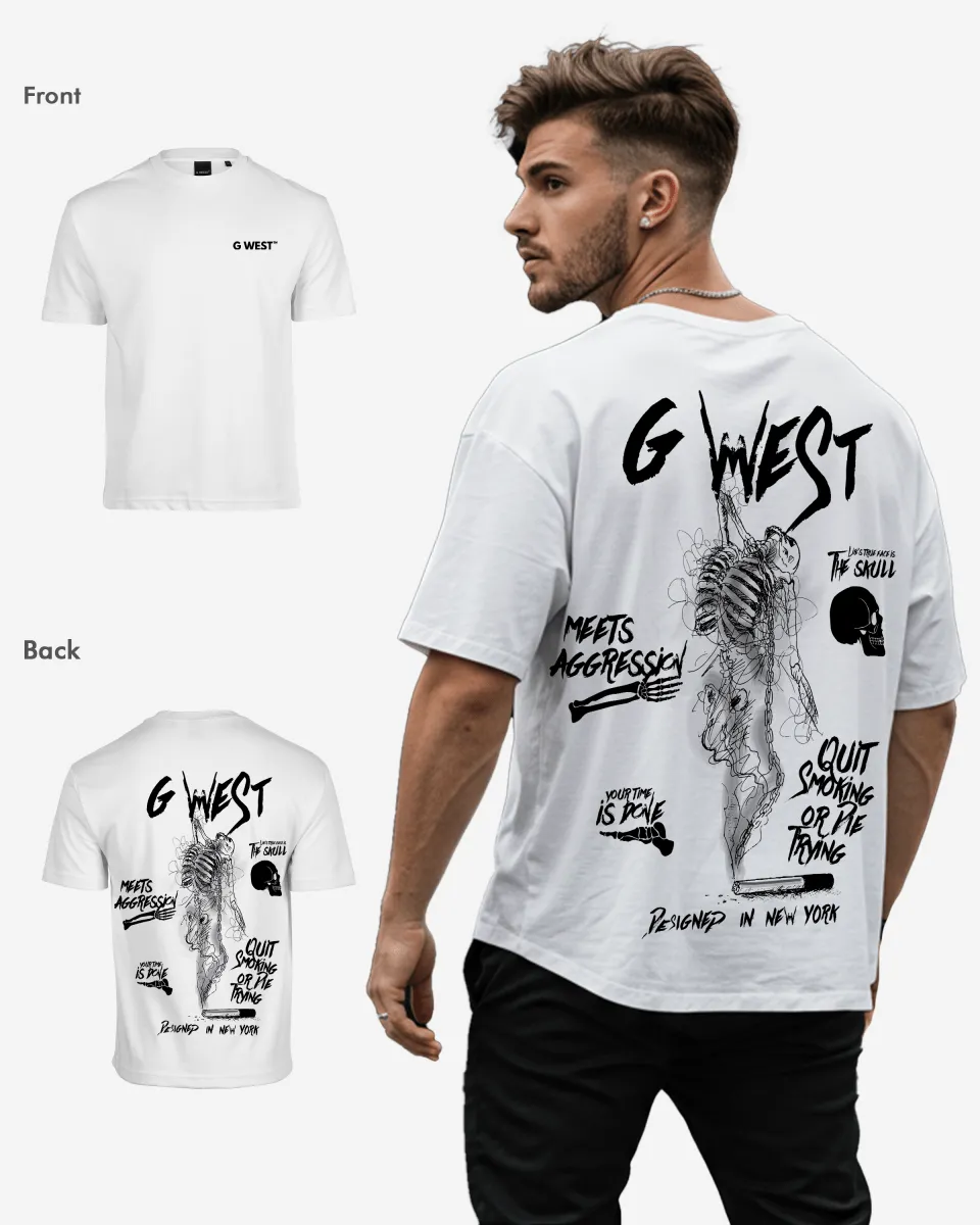 G West Oversized Smoke Skeleton Tee