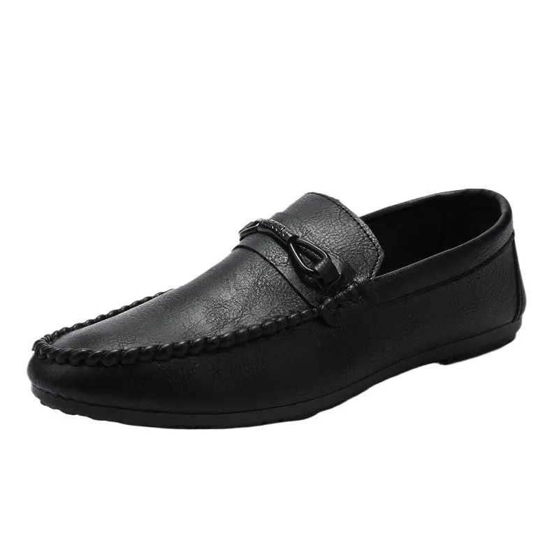 Loafers men's Korean version breathable driving shoes men's 2024 summer new casual leather shoes men's tide versatile lazy tide shoes