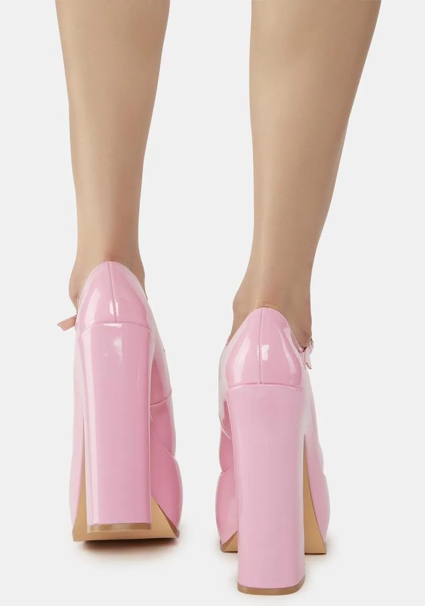 Pink Tamsin Platform Heels